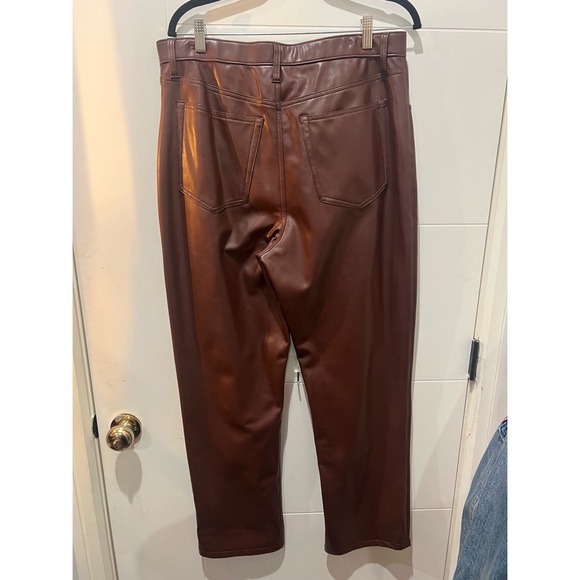Abercrombie 90’s Brown Faux Leather Pants - Picture 4 of 4
